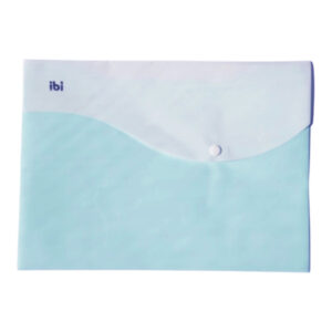 SOBRE PLASTICO C/BOTON A4 PASTEL CELESTE IBICO C/U /76800