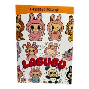 CUADERNO 15X21 TAPA FLEX 24HJS RAYAS LABUBU C/U