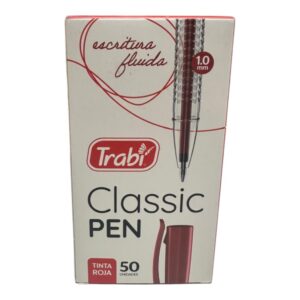BOLIGRAFO CLASSIC TRABI TINTA ROJO X50U