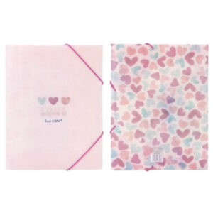 CARPETA 3 SOLAPAS PLASTICA A4 HEARTS IBICO C/U /76396