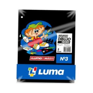 REPUESTO DE DIBUJO LUMA N3 NEGRO X5HJS