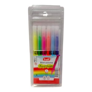 MARCADOR TRABI PINCEL FLUO X6U C/U