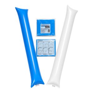 GLOBO ARGENTINA PLA-PLA INFLABLE 60CM LARGO CELESTE Y BLANCO X 20U