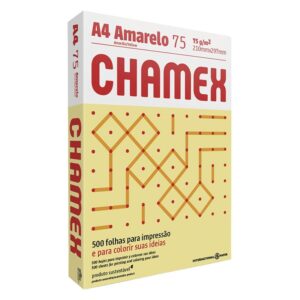 RESMA A4 CHAMEX 75GR AMARILLA 500HS C/U