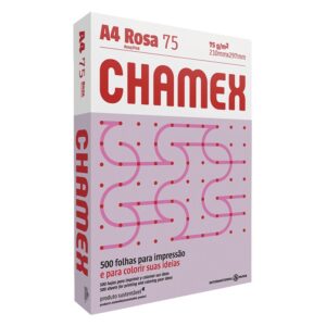 RESMA A4 CHAMEX 75GR ROSA 500HS C/U