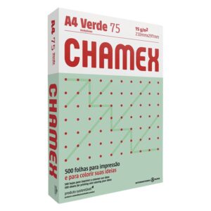 RESMA A4 CHAMEX 75GR VERDE 500HS C/U